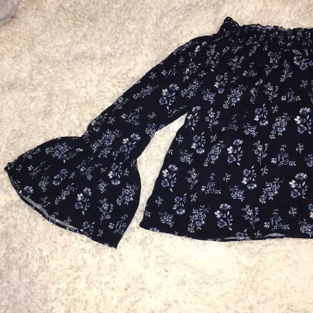 Off-the-Shoulder Bell-Sleeve Hollister Blouse